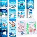 BenLouis 24 Pcs Winter Mini Coloring Books Kids Polar Animals Penguin Party Favors Small Activity Books Bulk for Kids Winter Holiday Theme Birthday Goodie Bags Stuffers Return Gifts Classroom Travel
