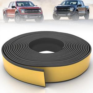 33FT Truck Topper & Camper Shell Seal (2" W x 0.2" H), Self-Adhesive Heavy Duty EPDM Rubber Universal Fit for Truck Caps & Tonneau Covers 200 lbs Max