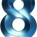 2.76 inch Blue 8 Birthday Candles,3D Number 8th Cake Topper for Birthday Decorations No 18 81 82 83 84 85 86 87 88 89