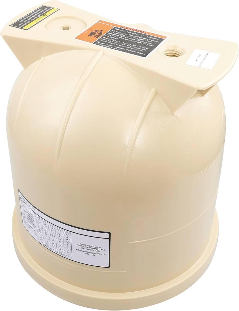 ATRACYPART Pool Filter Lid Replacement for Pentair Clean & Clear CC150 CC75 CC200 Predator Fits Cartridge & D.E. Models Replaces 178561 160317 160318 178555 12" Almond Housing Cover