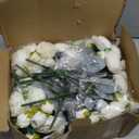 Yunlly 16 Packs Artificial Peony Flowers Faux Peonies Bouquet Silk Vintage Wedding Home Table Door Decor Reusable Bouquet Rose Flowers for Bridal Wedding Birthday Home(White,Peony)