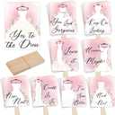 Lewtemi Set of 33 Say Yes to the Dress Signs Wedding Shopping Props Signs Paddles for Bridesmaids and Brides Bachelorette Party Games(Dress Style)