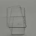 Isaac Jacobs Large Stackable Organizer Bin (10.75 x 6.5 x 6.1) w Hinged Lid Clear Storage Box Home Office School Fridge Bathroom Kitchen Pantry Container BPAFree Food Safe (Large Clear)