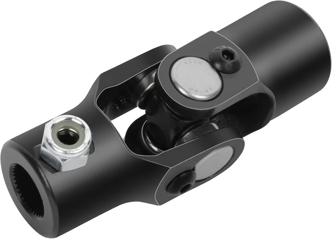 cciyu 5/8"-36 Spline * 3/4" Round Steering joints Black Single U-Joint Shaft 96mm