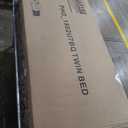 GarveeHome Upholstered Twin Size Bed Frame for Kids with Scallop Headboard, Cute Velvet Twin Bed for Girls, Boys, Sturdy Platform Bed, No Box Spring Needed, Wooden Slats, Noise Free, Pink