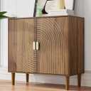 Sideboard Buffet Cabinet with Storage,Sideboard Buffet with Doors and Adjustable Shelf,Wooden Storage Cabinet, 31.3W x 15.0D x 30.6H (Walnut)