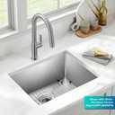 KRAUS Standard PRO 23-Inch 16 Gauge Undermount Single Bowl Stainless Steel Kitchen Sink, KHU101-23