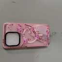 Lotadilo Cute Case for Moto G Stylus 5G 2025 for Women Girls - Funny Peach Blossom Design Compatible with Magsafe Ring Holder Magnetic Stand Kickstand Fashion TPU Phone Covers Kawaii