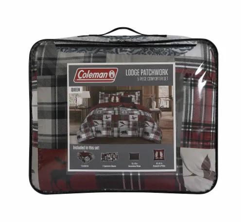 COLEMAN Lodge Patchwork, 5 Piece Comforter Set, Queen Size