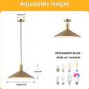 KCO Lighting Mid Century Modern Dome Pendant Light Large Farmhouse Island Lighting Gold Barn Pendant Lights Brass Kitchen Hanging Lights