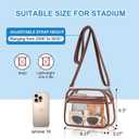 Clear Bag for Stadium Events - Stadium Approved Small Mini Clear Purse, Women's Top-Handle Handbags for Sports Concerts