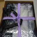 6 Packs Large Toy Storage Bags with Labels, Reusable Clear PVC Board Game Storage, Travel Waterproof Organizer Bags with Zipper for Building Blocks, Puzzle, Kids Books (black)