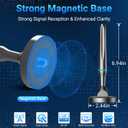 2026 Digital TV Antenna for Smart TV Indoor, 360 Reception HD TV Antenna for Local Channels with Signal Booster, Supports 4K 1080P All Smart TVs, Strong Magnetic Base - 10FT Cable (Blue)