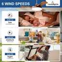 Ceiling Fans with Lights and Remote: 42-Inch Ceiling Fan 3 Blades Round Low Profile Outdoor - Walnut Ceiling Fans with Remote Control Chrome Rod Quiet Reversible DC Motor for Living Room