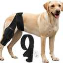 Dog knee pads, dog ACL hind leg support, dog CCL support, with cruciate ligament injury (Black, L)