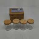 DRKIO 16 Oz Overnight Oats Containers with Bamboo Lids - 4 Pack Glass Storage Jars with Airtight Lids Wide Mouth Mason Food Jars Great for Meal Prep Salad Chia Pudding Snacks Yogurt Sugar Spice Cereal