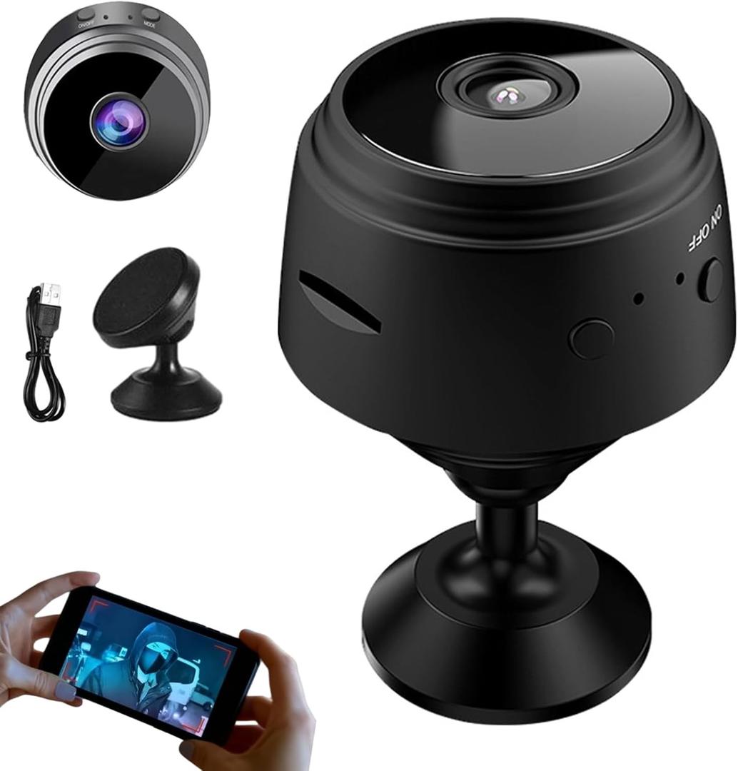 Camera, 2026 New Security Camera, Magnetic Mini 1080P HD | Smart Motion Alerts, App Remote with Night Vision for Home Indoor Outdoor (Black-64GB, 1)