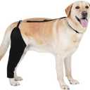 BARKLESS Single Dog Rear Leg Sleeve to Stop Licking, Breathable Male Female Dog Recovery Suit for Post Surgery, Comfortable Back Leg Sleeve for Wound Healing, Protective Cone Collar Alternative XL