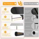 HOMEDEMO Manual Retractable Awning, 59" W x 118" H Retractable Side Bar 47-59", Outdoor Patio Awnings Height Adjustable 82-118", NO Drilling Awings for Backyard Garden Porch Outside Carbon Gray
