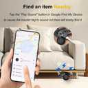 Bluetooth Tracker for Android-4 Pack, Anti-Lost tag for Android Phones,Smart Tracker for Google (Find Hub) App Key Finder/Luggage Tracker/Item Locator for Keys,Wallet,Backpack,Luggage-Black