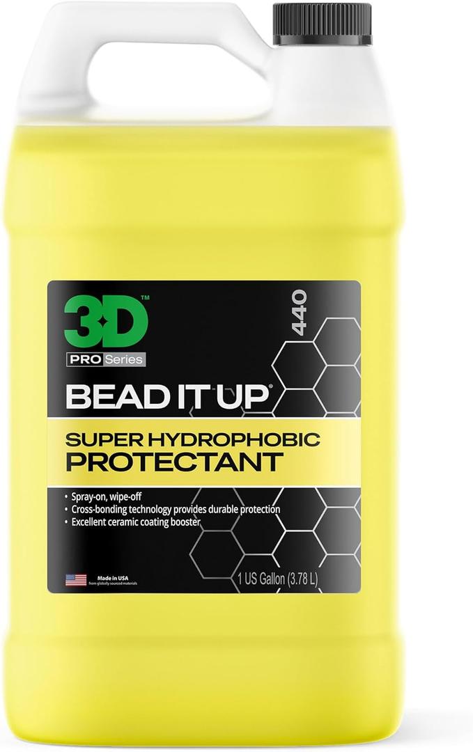 3D Bead It Up Ceramic Coating Booster Spray - Super Hydrophobic Bead Maker - Polymer Paint Protectant & Sealant 1 Gallon (128 Fl Oz (Pack of 1))