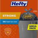 Hefty Strong Extra Large Trash Bags, Black, 33 Gallon, 48 Count