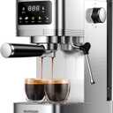 SHARDOR Espresso Machine 20 Bar, Professional Espresso Machine with Milk Frother and Touchscreen, Expresso Coffee Machines with Adjustable Temperature, for Cappuccino, Latte, Stainless Steel, Silver