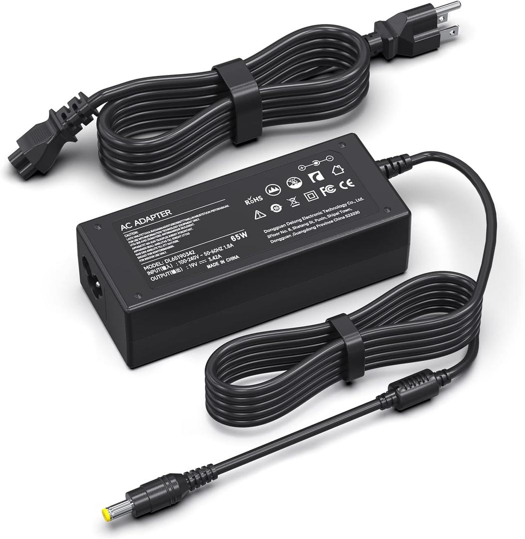 65W Laptop Charge for Acer Aspire E15 E5 E5-575 E5-521 R3 R3-471 Aspire 5 V5 V3 R7 M5 S3 E1 ES1 ES1-511 ES1-531 ES1-111M PA-1650-86 5742 5750 5349 N15Q1 Adapter Power Supply Cord