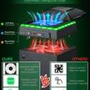 RGB Cooling Fan for Xbox Series X with Dust Filter & 7 RGB LED Light Modes,Auto Fan Speed Adjustable by Temperature,Cooler & Light Independent Touch Switch, Cooling System Horizontal for Xbox Series X