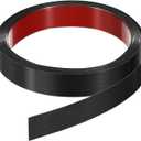 uxcell Peel Stick Trim, Molding & Wall Trim, Self-Adhesive Vinyl Wall Base, Black, 16.4 Ft x 1 Inch Stainless Steel Molding for Wall, Fireplace
