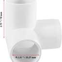 JOIKIT 20 Pack 1 Inch 3 Way PVC Elbow Fittings Corner Fittings, Furniture Grade PVC Pipe Connectors for Furniture Assembly, Greenhouse Pipe Connection, Tent Building