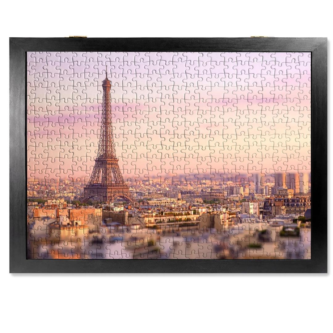 ALL4JIG Premium Wooden Puzzle Picture Frame with 5-Puzzle Storage Capacity for 1000 Piece Puzzles, Tool-Free Easy Assemble Display, Non-Glue Mounting Kit & Hanging Hardware Included (29" x 25")