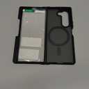 FNTCASE for Samsung Galaxy ZFold6 Case: Strong Magnetic Military Grade Drop Protection Phone Cases with S Pen Holder Slot Matte Slim Builtin Screen Protector Cover Rugged Shockproof TPU (Black)