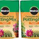 Miracle-Gro Cactus, Palm and Citrus Potting Mix, for Indoor or Outdoor Container Plants, Great for Succulents, 8 qt. (Pack of 2)