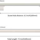 10 Pack 6.3 Inch(160mm) Kitchen Cabinet Handles Brushed Satin Nickel Cabinet Pulls Kitchen Cabinet Hardware Drawer Pulls for Cupboard Wardrobe