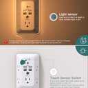 Surge Protector, Outlet Extender with Night Light, Addtam 5-Outlet Splitter and 4 USB Ports(2 USB C), USB Wall Charger Power Strip, Multi Plug Outlet for Home, Office, School, ETL Listed (White)