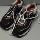 Skechers Women's D'lites Life Saver Memory Foam Lace-up Sneakers (Black/White/Pink)