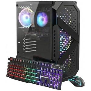 STGAubron Gaming PC Desktop,R5 5500,RX 6500 4G,16G DDR4,512G SSD | Gaming Computer Tower for Streaming,Video Editing,Home,School,R5 up to 4.2GHz,ARGB Fan,WiFi 6,BT 5.2,4K DP,HDMI,Win11 Home