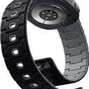 Bandletic Silicone Magnetic Band Compatible with Samsung Galaxy Watch 8 40mm 44mm / 8 Classic 46mm 2025, No Gap Soft Sport Wristbands Breathable Replacement Strap for Men Women, Black/Gray