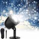 Christmas Snowfall Projector Lights Outdoor,Snow Falling Projector Lamp Dynamic Snow Effect Christmas Dot Decorations Lighting for Xmas House.Garden Yard, Party,Club, Landscape, Black