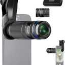 NEEWER 7X Telephoto Lens with Phone Camera Lens Clip, Detachable 10X Macro for 17mm Threaded Backplate/Phone Cage/Case Compatible with iPhone Samsung, LS-36 Ultra