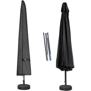 Porch Shield Patio Umbrella Cover - Outdoor Waterproof Garden Market Parasol Covers Fits Market Umbrella up to 12 Feet, Black