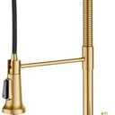 KRAUS Britt 2nd Gen Commercial Style Pull-Down Single Handle Kitchen Faucet in Brushed Brass, KPF-1691BB