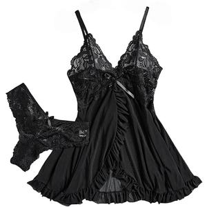 Christmas Babydoll Sexy Lingerie Set with Thong Naughty Lace Nightwear Sheer Transparent Chemise Open Front Sleepwe (Large, Red) Christmas Babydoll Sexy Lingerie Set with Thong Naughty Lace Nightwear Sheer Transparent Chemise Open Front Sleepwe (Large, Red)