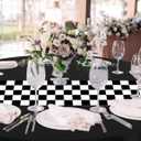 Oudain 3 Pcs Cars Birthday Party Supplies Racing Party Decorations Round Racing Tablecloth Checkered Flag Table Covers Road Plastic Table Cloth, 1950s Disco Dancing Party Tablecloth (Black)