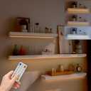 StarryEver Under Cabinet Lights Wireless Battery Powered, Led Strip Lights with Remote, 20 inch Shelf Closet Lights Dimmable, 3 Color &12 Modes Cabinet Lighting for Shelves Drawer Wardrobe Hallway