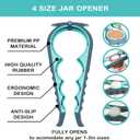 Jar Opener for Weak Hands, Seniors with Arthritis, 5 in 1 Multi Function Bottle Opener Lid Opener For Arthritic Hands with Non Slip Rubber Jar opener Gripper Pad(blue)