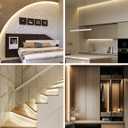 COB LED Strip Lights 50ft,3000K DC 24V Dimmable Warm White Flexible LED Rope Lights for Bedroom,with Remote and app Control LED Lights Strip for Living Room, Shelf, Cabinet
