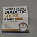 Pembrook Bamboo Viscose Diabetic Socks for Women & Men - 6 Pairs Ankle Socks for Swollen Feet | Neuropathy Socks (Large, Blues & Neutrals Pack - 6 Pairs)