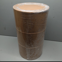 3 Tier Round Nightstand with Drawer, Ginger Yellow Round Side Table Small Plastic Storage End Table Suitable for Bedroom, Living Room, Bathroom (Ginger Yellow)